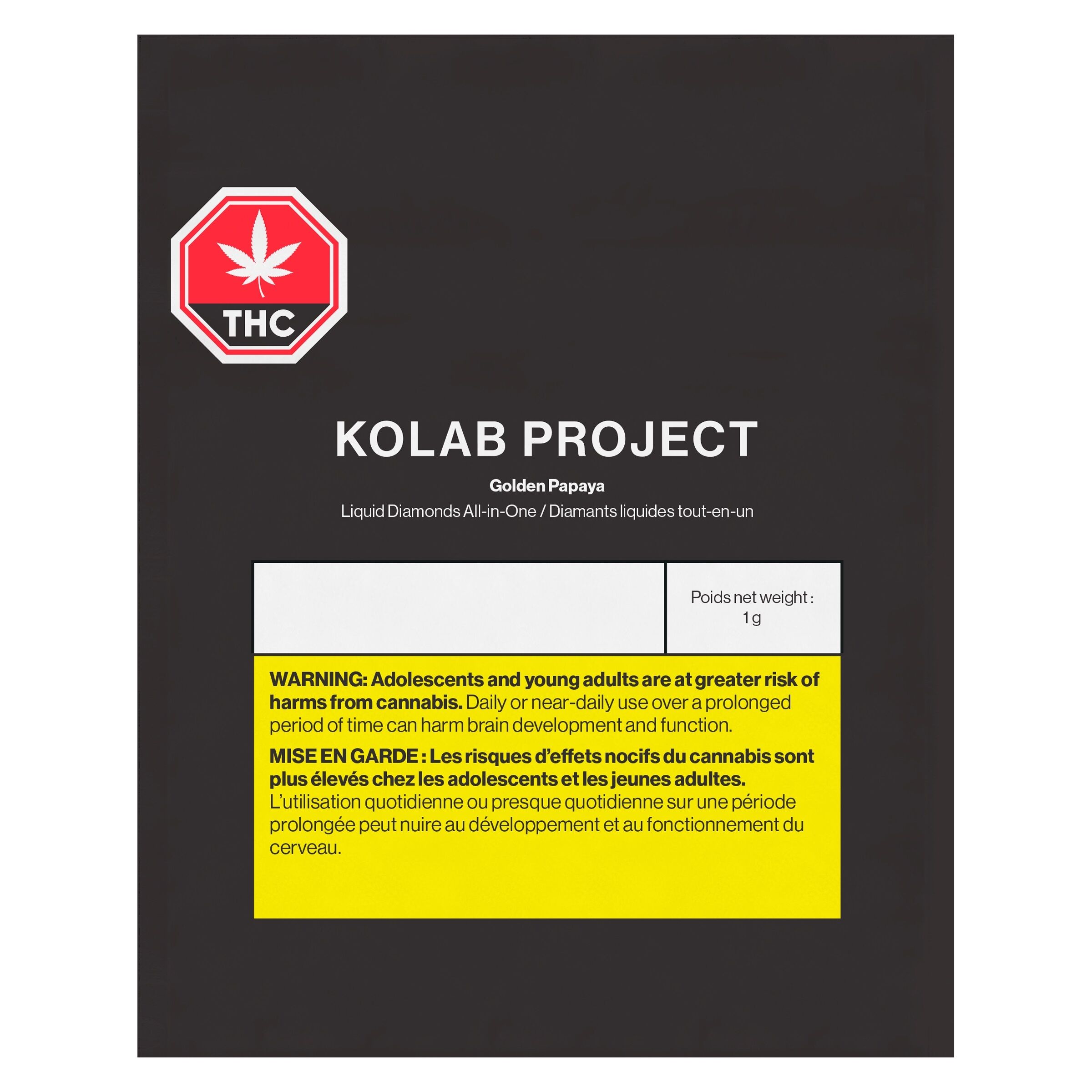 Kolab Project Golden Papaya Diamonds AIO Disposable Vape 1g | Sativa |  Montrose Cannabis