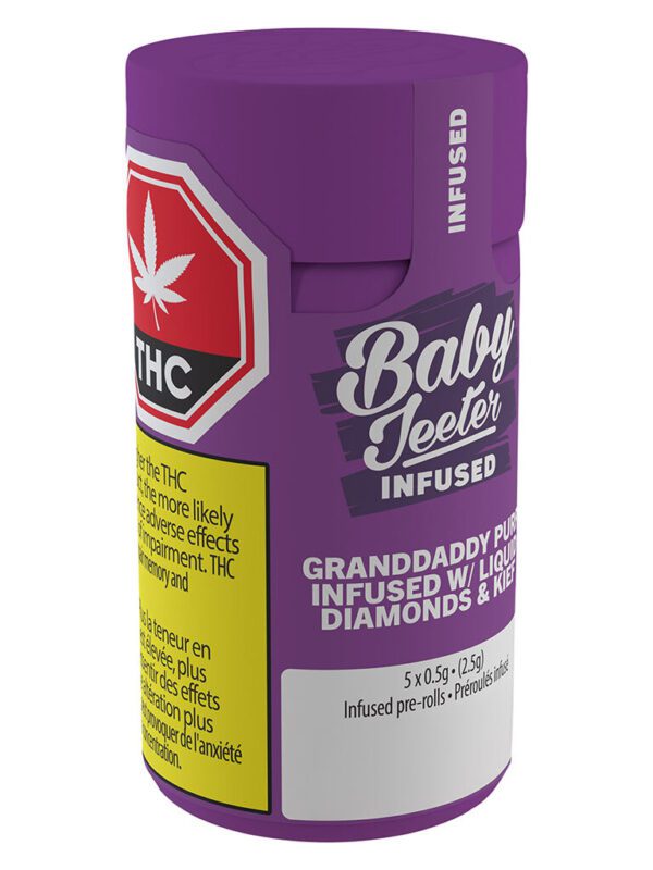 Baby Jeeter Infused Grand Daddy Purp Pre-Roll 5 Pack Montrose Cannabis