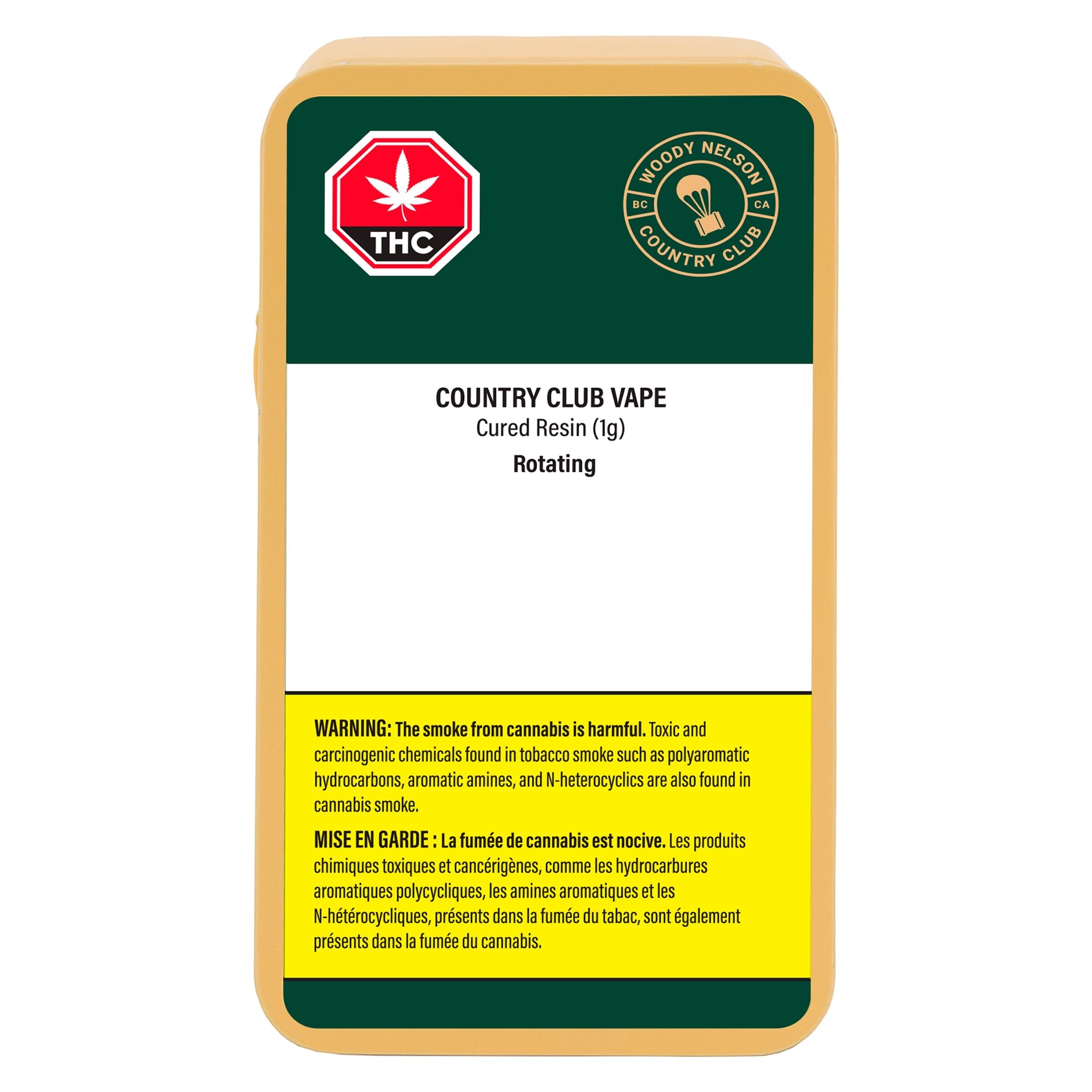 Country Club Vape (Cactus bleu) 1 g Hybride 510 86.44 % | 4.03 % de  terpnes | Montrose Cannabis