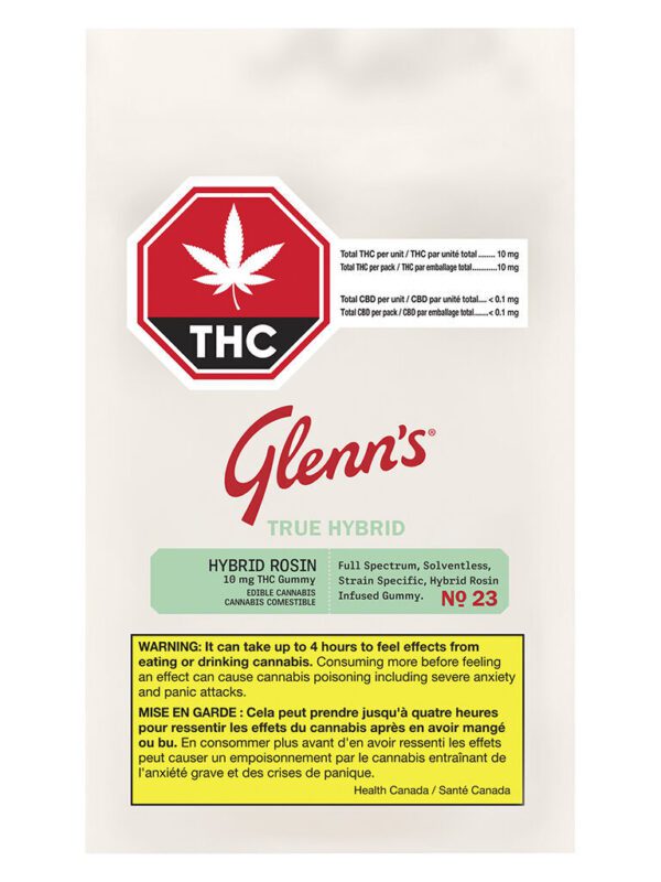 No.23 True Hybrid Rosin Blue Raspberry Cotton Clouds Soft Chews 1 Pack by Glenn’s