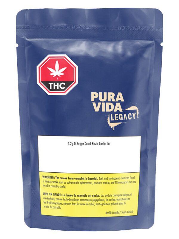 D Burger Cured Resin Jumbo Jar 1.2g by Pura Vida
