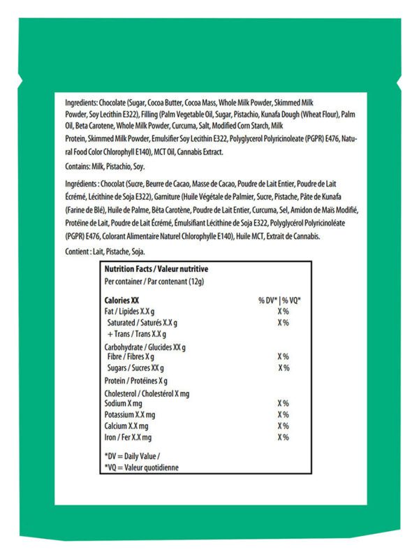 Dubai Chocolate Infused 1 Pack by Cannabis Cartel