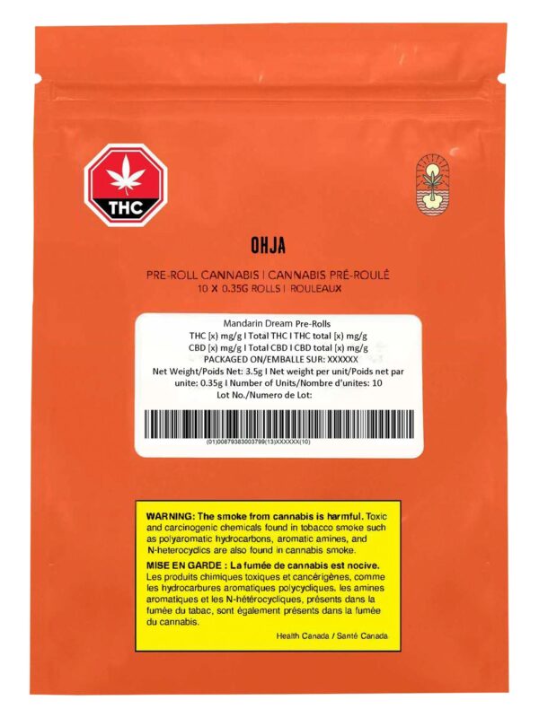 Mandarin Dream Pre-Rolls 10 Pack by OHJA