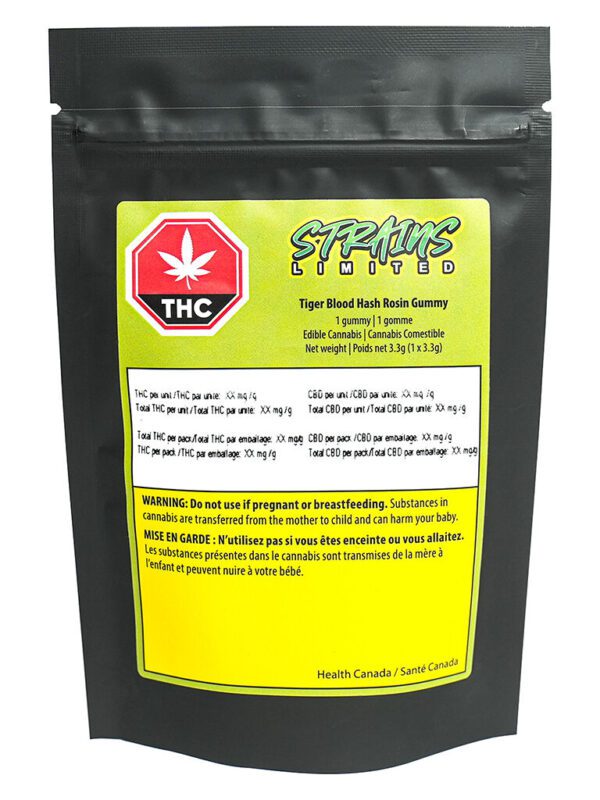 Tiger Blood Hash Rosin Soft Chew 1 Pack by Strains Limited