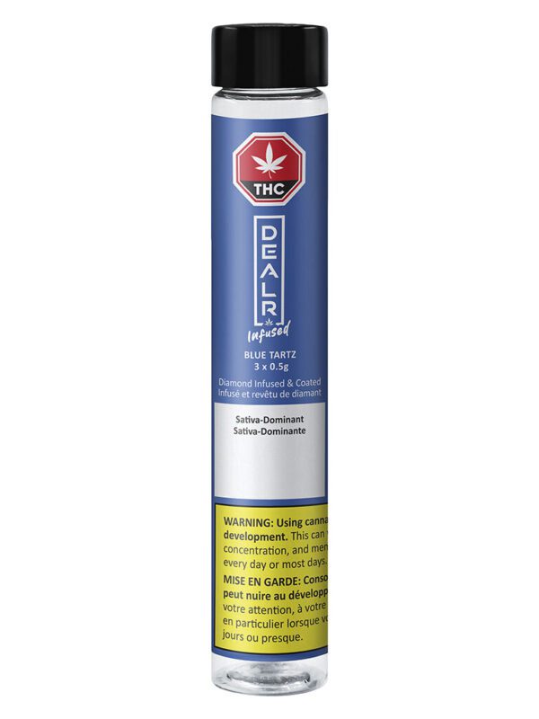 Blue Tartz Infused Pre-Rolls 3 Pack by DEALR