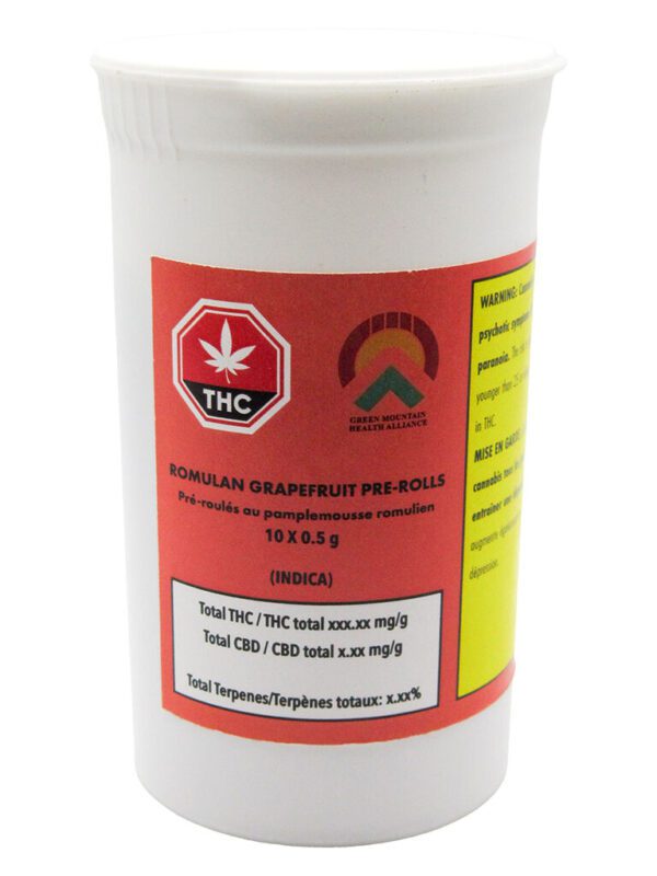 Romulan Grapefruit Pre-Rolls 10 Pack by Green Mountain