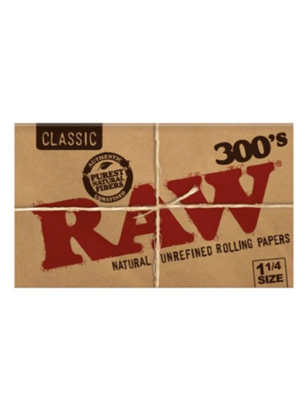 Raw Classic Natural Papers 1 1/4 Size 300 Pack by RAW