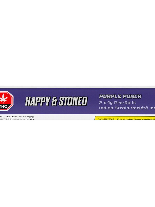 Purple Punch Pre-Rolls 2 Pack by Happy & Stoned