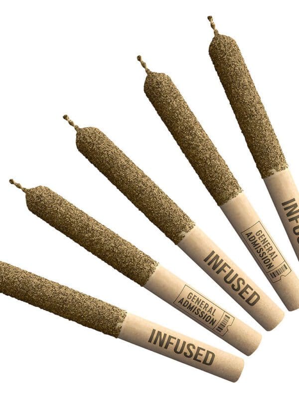 Tiger Blood Distillate Infused Pre-Rolls 5 Pack by General Admission