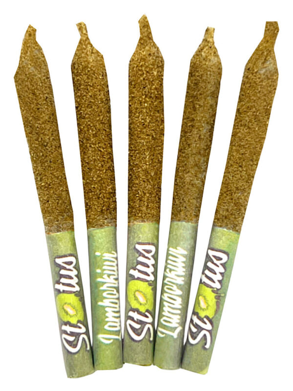 Lamborkiwi Liquid Diamond Infused Kief Coated Pre-Rolls 5 Pack by Status